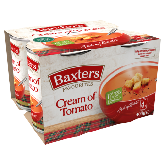 Baxters Favourites Cream Of Tomato 4 x 400g