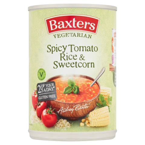 Baxters Vegetarian Spicy Tomato and Rice with Sweetcorn Soup 400g